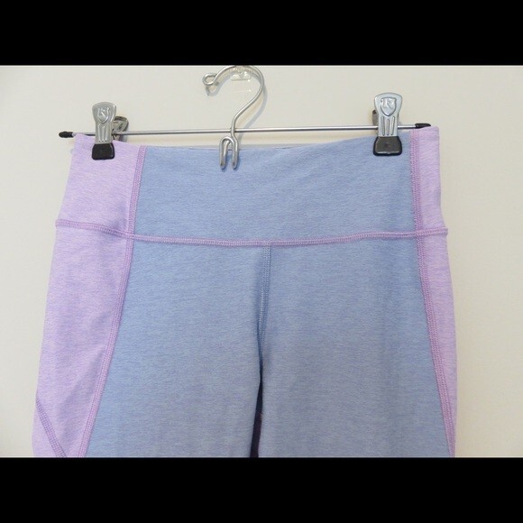 Outdoor Voices Leggings Lavender Purple Pastel Blue 7/8 NWT Color Block Active - Picture 4 of 8